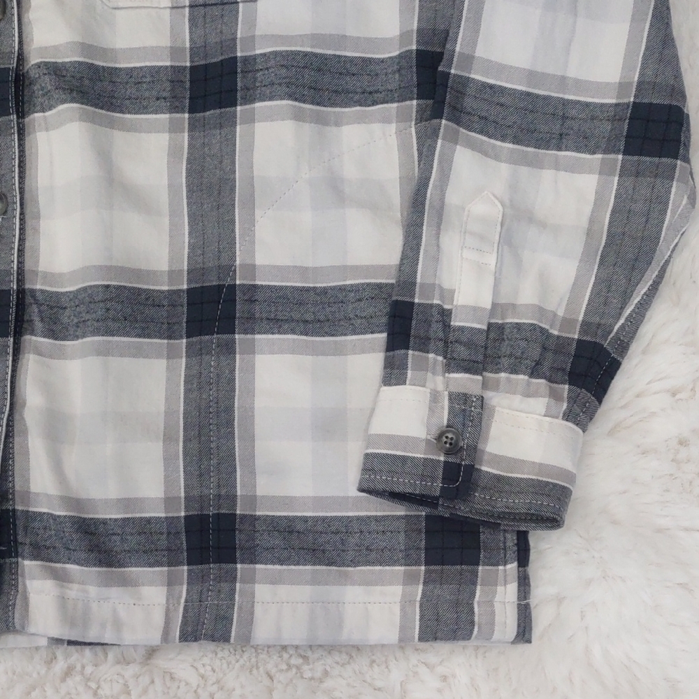 EDDIE BAUER Gray Plaid Hooded Jacket - Picture 4 of 17